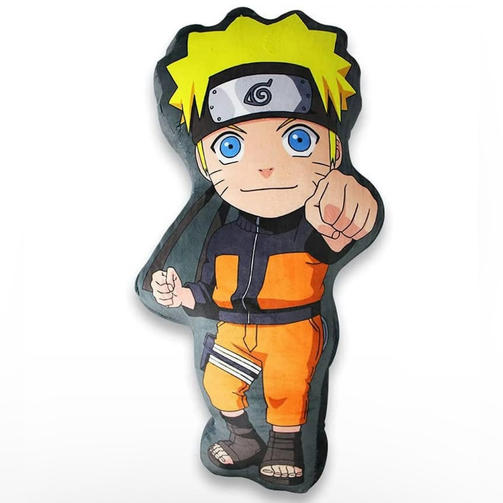 Licensed Naruto Chibi Diecut Pillow - EUC
